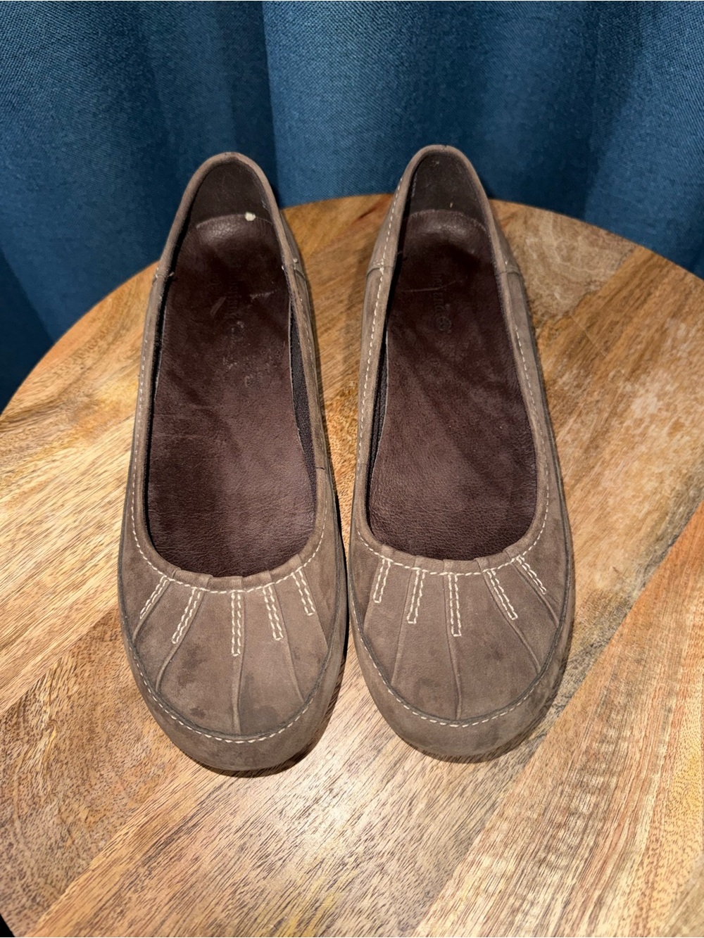 Timberland Brown Suede Slip-On Ballet Flats Loafers